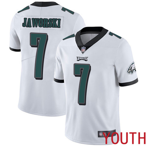 Youth Philadelphia Eagles 7 Ron Jaworski White Vapor Untouchable NFL Jersey Limited Player Football